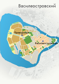 Карта район василеостровский район